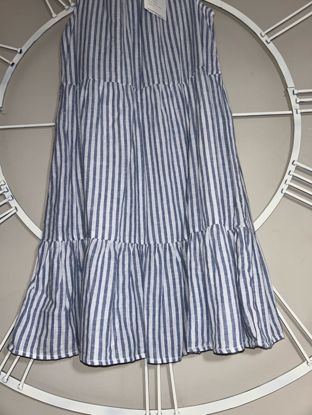 NWT Beachlunchlounge Saison Linen Blend Misty Lines Colorway Sundress - Picture 2 of 9